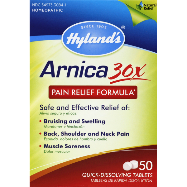 Muscles, Joints & Pain Relief Hyland's Arnica 30X, Pain Relief Formula, Quick-Dissolving Tablets hero