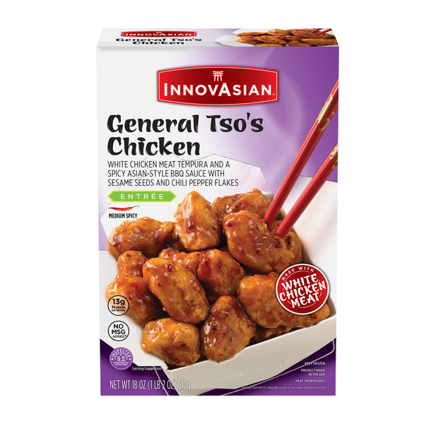 Frozen Meals InnovAsian General Tso's Chicken, Frozen Multi-Serve Entrée hero