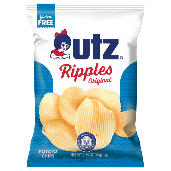 Utz Potato Chips, Original, Ripples hero