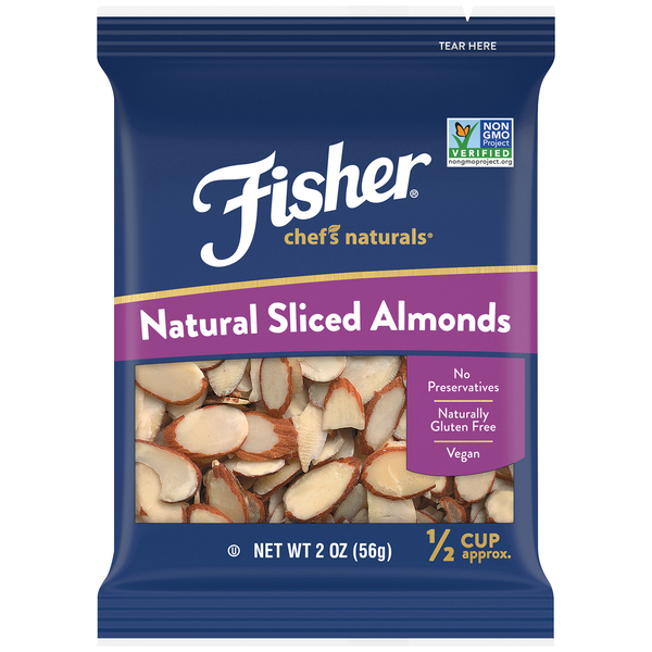 Baking Ingredients Fisher Natural Sliced Almonds hero