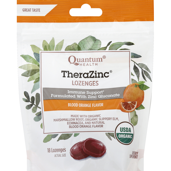 Dietary Supplements Quantum Health TheraZinc, Lozenges, Blood Orange Flavor hero