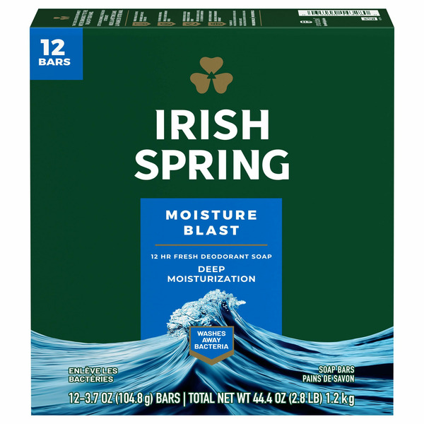 Body Lotions & Soap Irish Spring Men's Bar Soap, Moisture Blast hero