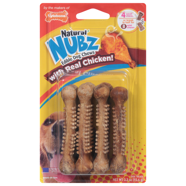 Dog Treats & Chews Nylabone Dog Treats, with Real Chicken, Edible hero