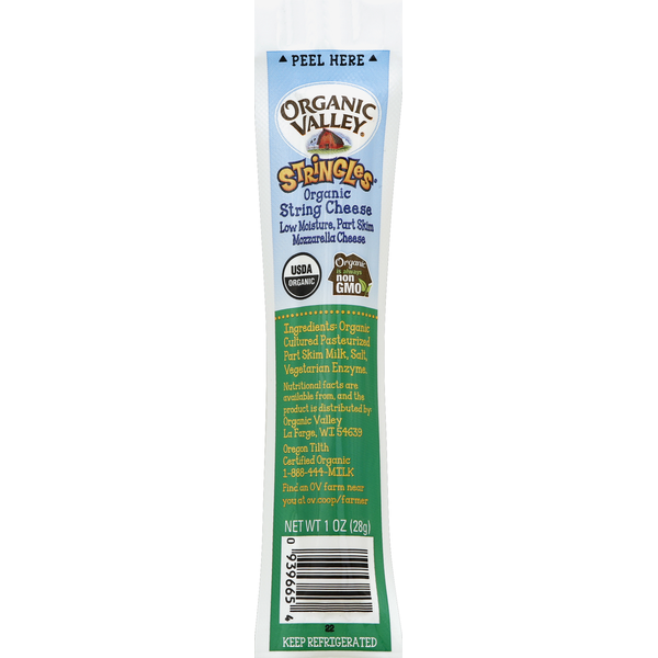 Packaged Cheese Organic Valley Stringles Organic Mozzarella String Cheese hero