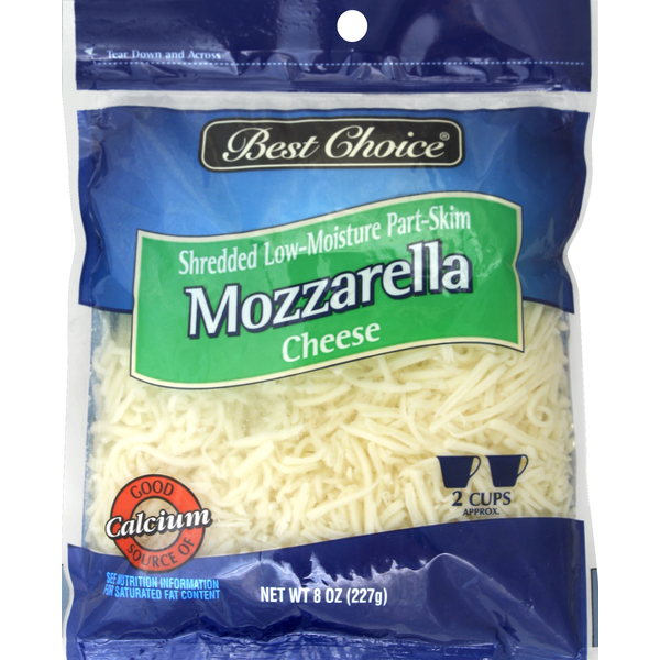 Packaged Cheese Best Choice Shredded Cheese, Low-Moisture Part-Skim Mozzarella hero