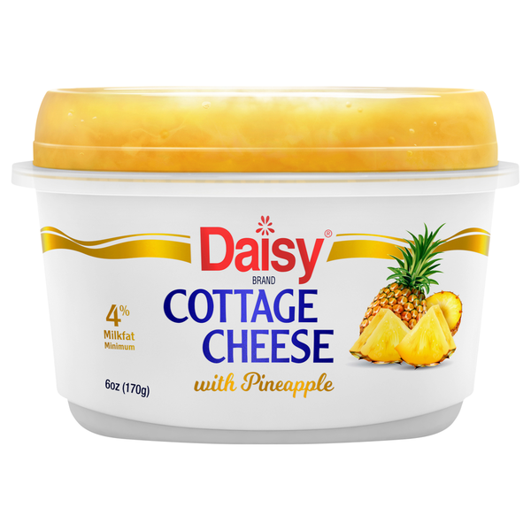 Packaged Cheese Daisy Cottage Cheese, with Pineapple, 4% Milkfat Minimum hero