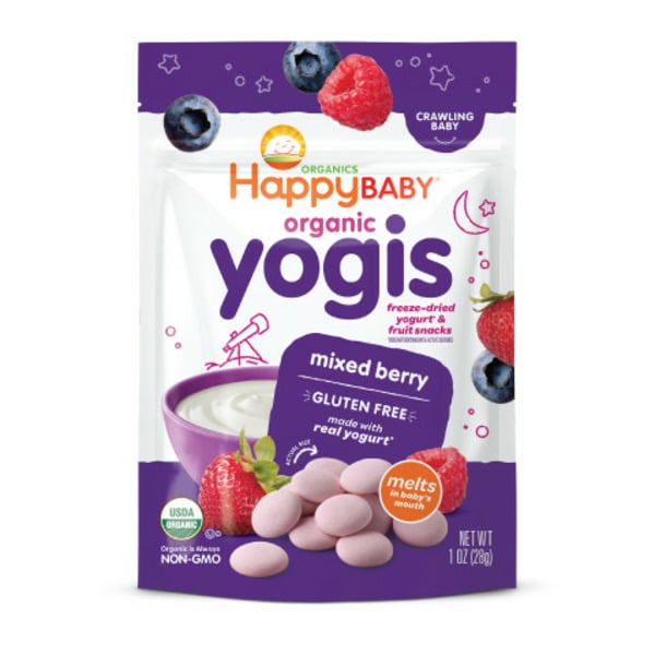 Food & Formula Happy Baby Organics Organic Yogis Freeze-Dried Yogurt & Fruit Snacks Mixed Berry hero