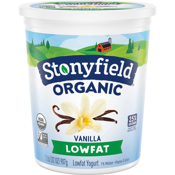 Yogurt/Kefir Stonyfield Organic Lowfat Yogurt Vanilla hero