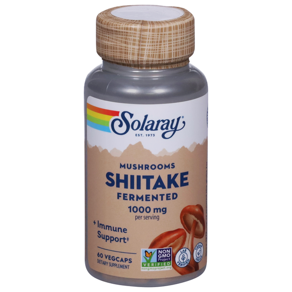 Dietary Supplements Solaray Mushrooms Shiitake, 100 mg, Vegcaps hero