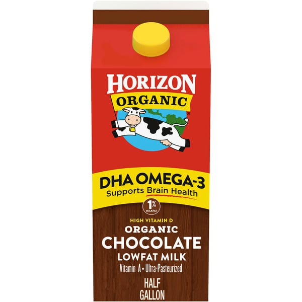 Milk Horizon Organic 1% Lowfat DHA Omega-3 Chocolate Milk hero