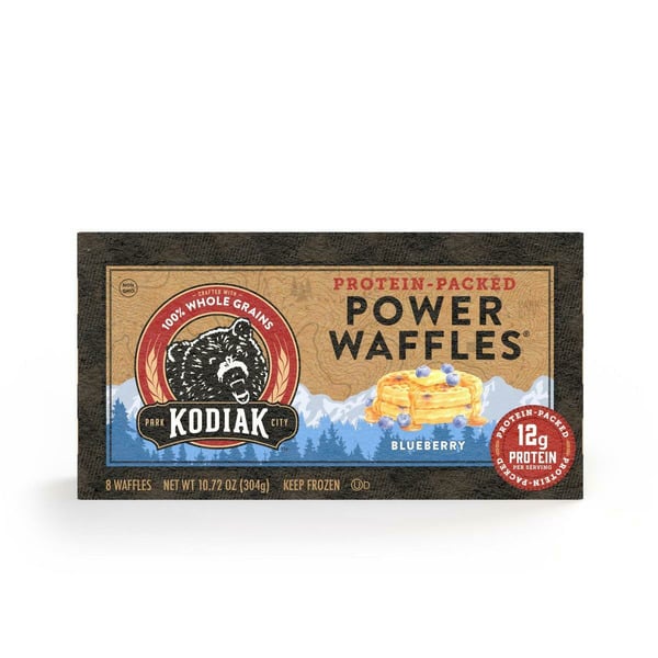 Breakfast Bakery Kodiak Power Waffles, Blueberry hero