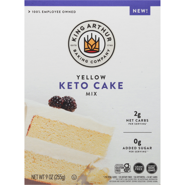 King Arthur Baking Company Cake Mix, Keto, Yellow hero