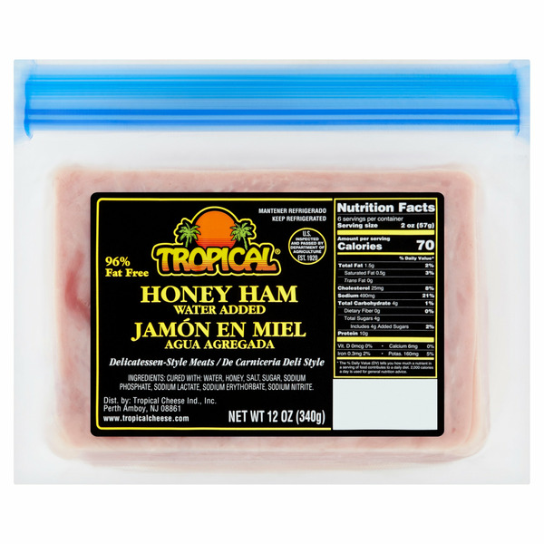 Packaged Meat Tropical 96% Fat Free Honey Ham hero