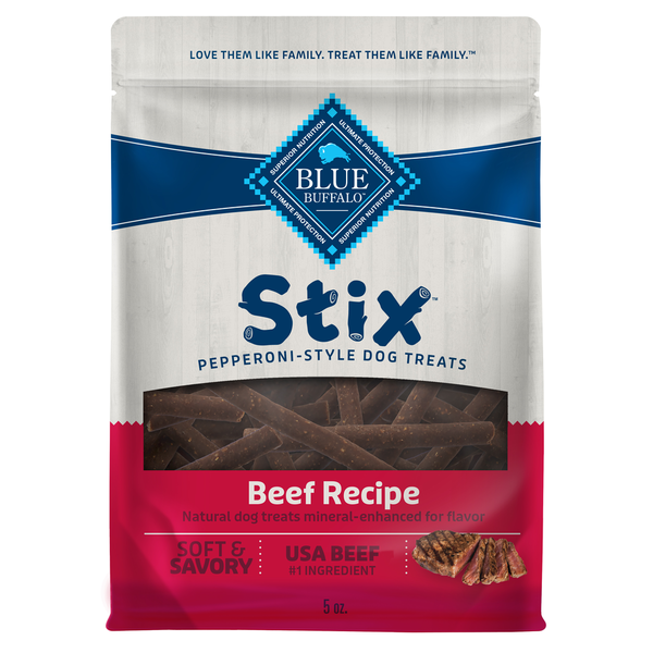 Blue Buffalo Stix Natural Soft-Moist Dog Treats, Beef Recipe hero