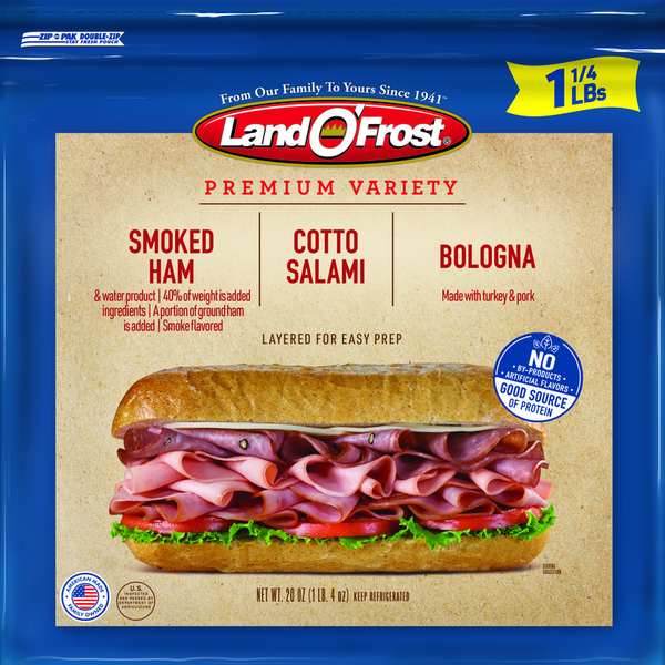 Lunch Meat Land O’Frost Sub Sandwich Kit Classic Italian Style, Vacuum Packed hero