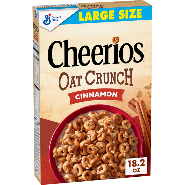 Cheerios Oat Crunch Cinnamon Oat Breakfast Cereal hero