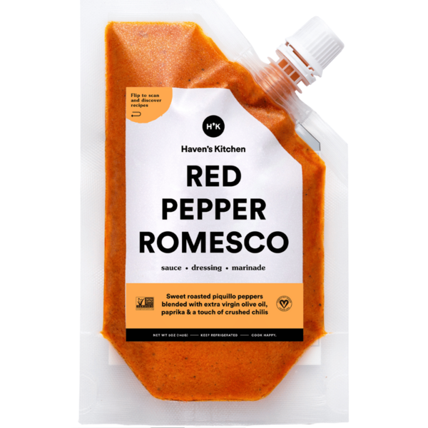 Fresh Vegetables Haven's Kitchen Red Pepper Romesco Sauce hero