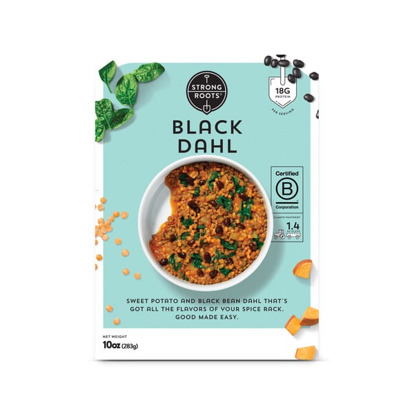 Frozen Meals Strong Roots Black Dahl, Vegan, Plant-Based Frozen Meal hero