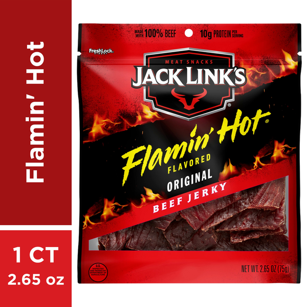 Candy & Chocolate Jack Link's Beef Jerky, Flamin' Hot Flavored, Original hero