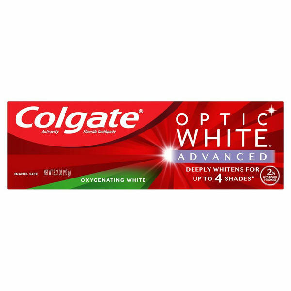 Oral Hygiene Colgate Optic White Advanced Teeth Whitening Toothpaste, Oxygenating White hero