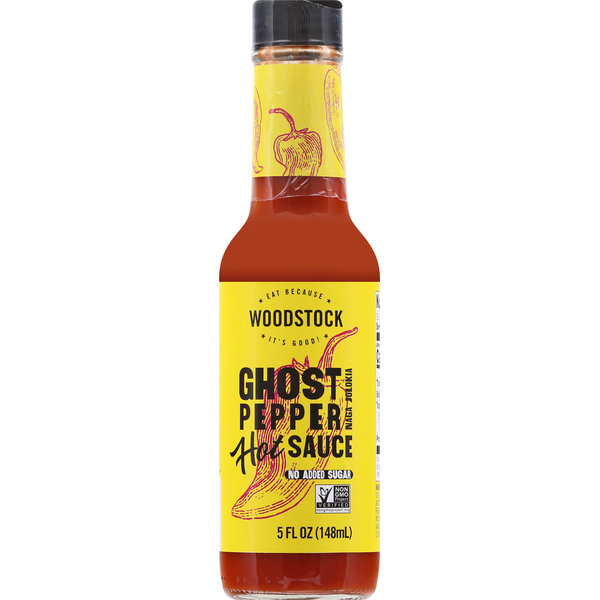 Condiments WOODSTOCK Hot Sauce, Ghost Pepper hero