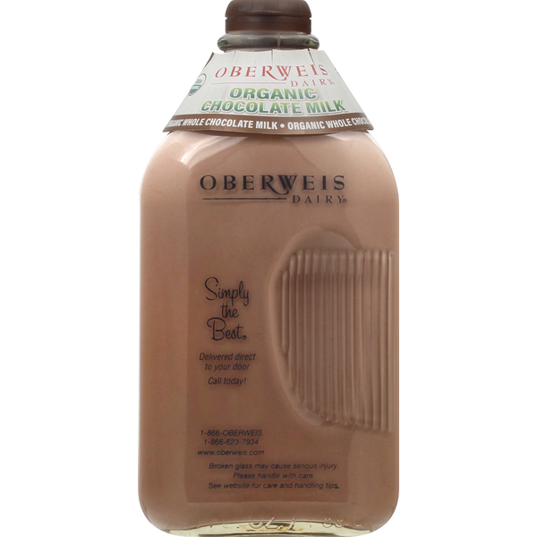 Milk Oberweis Milk, Whole, Organic, Chocolate hero