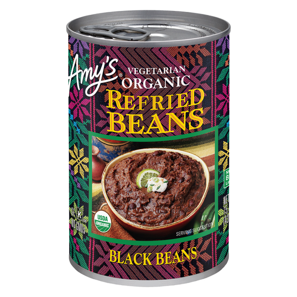 Canned Meals & Beans Amy's Kitchen Refried Black Beans hero