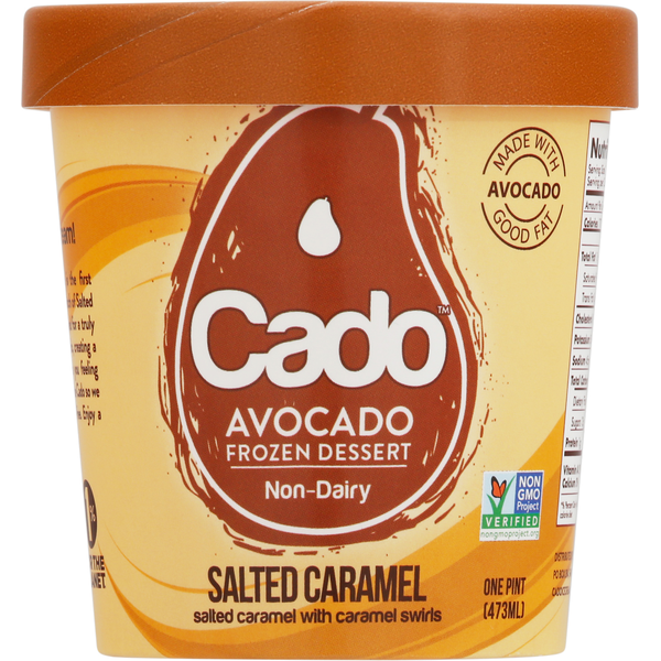 Ice Cream & Ice Cado Avocado Frozen Dessert, Non-Dairy, Salted Caramel hero