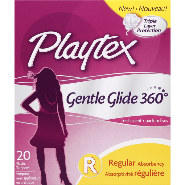 Feminine Care Playtex Tampons, Plastic, Regular Absorbency, Fresh Scent Deodorant hero