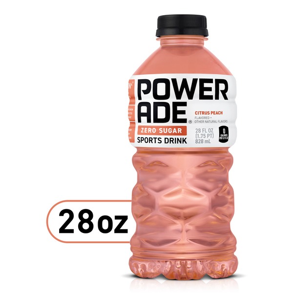 Energy & Sports Drinks POWERADE Sugar Citrus Peach Bottle hero