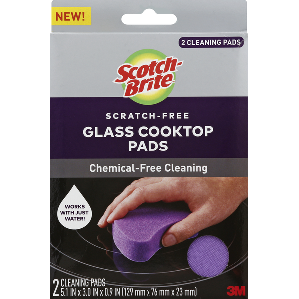 Kitchen Supplies Scotch-Brite Glass Cooktop Pads, Scratch-Free hero