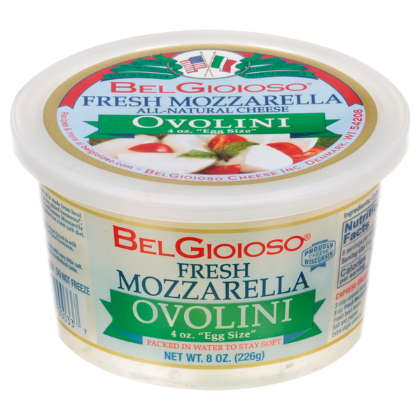 Specialty Cheeses BelGioioso Fresh Mozzarella Cheese, Ovolini Cup hero