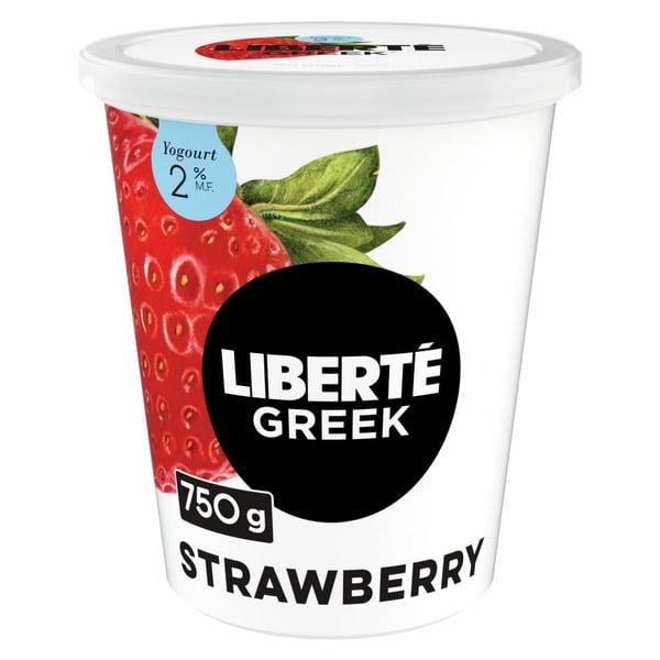 Yogurt Liberté Greek 2% Yogurt, Strawberry, High Protein hero