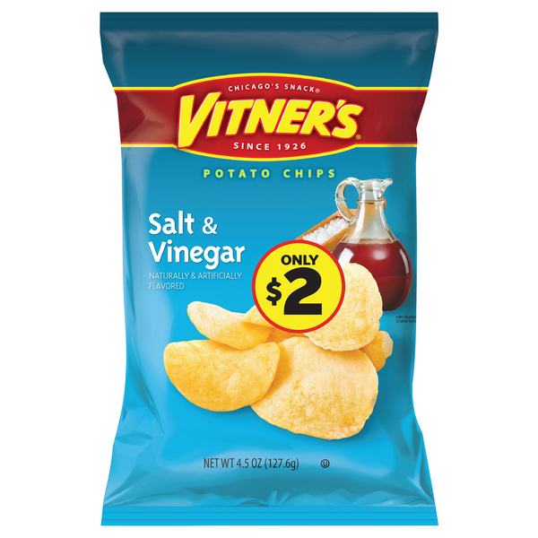 Candy & Chocolate Vitner's Potato Chips, Salt & Vinegar hero