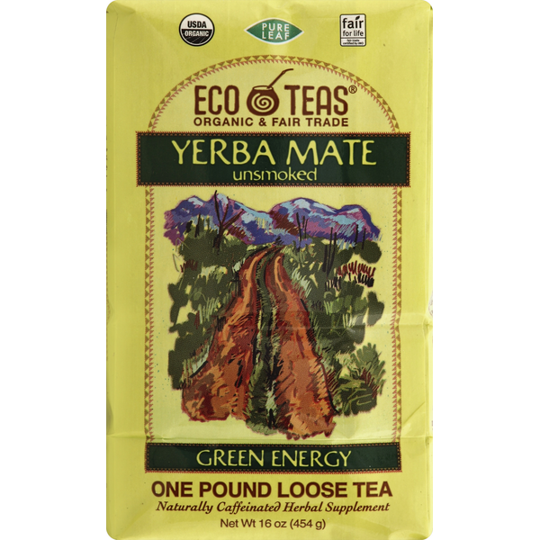 Tea ECOTEAS Organic Yerba Mate, Unsmoked, Green Energy Loose Tea hero