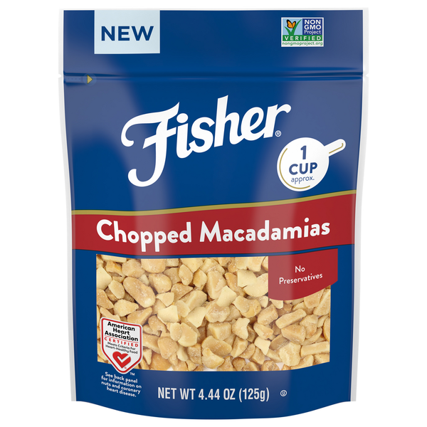 Baking Ingredients Fisher Macadamias, Chopped hero