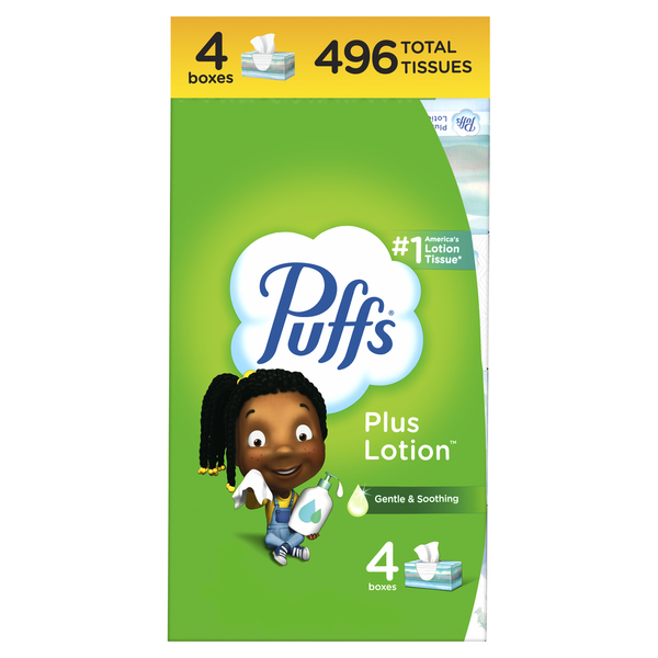 Facial Care Puffs Plus Lotion Facial Tissue hero