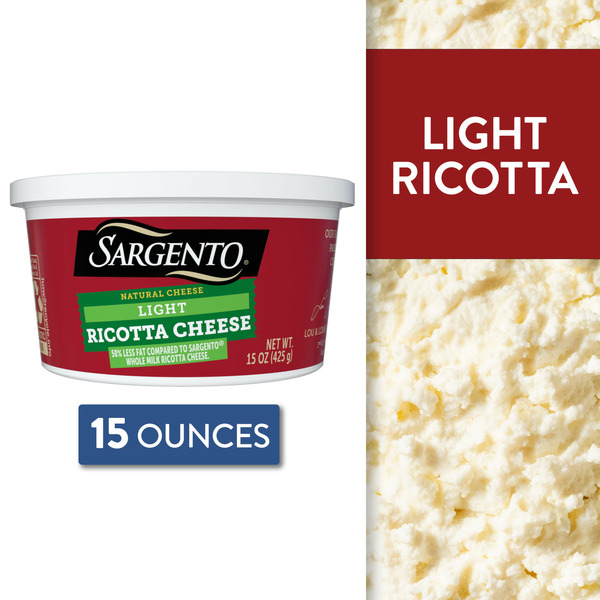 Packaged Cheese Sargento Light Ricotta Natural Cheese hero