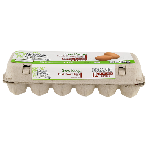 Eggs Nature's Promise Organic Free Range Extra Large Brown Eggs hero