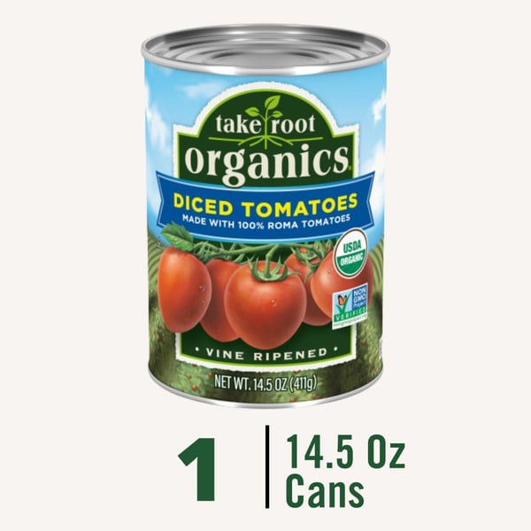 Canned & Jarred Vegetables Take Root Organics Diced Canned Tomatoes hero