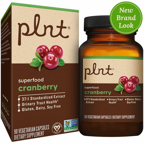 Plnt Cranberry Dietary Supplement Capsules hero