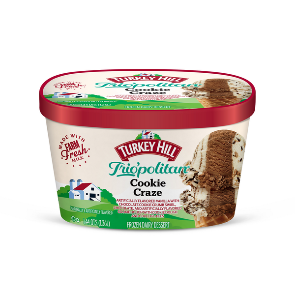 Ice Cream & Ice Turkey Hill Frozen Dairy Dessert, Cookie Craze hero