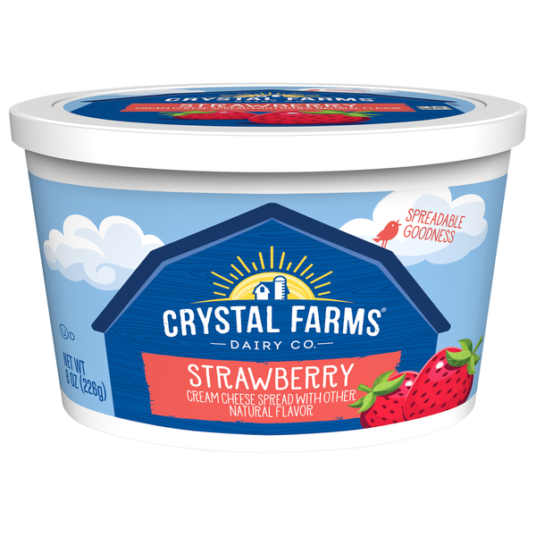 Cream Crystal Farms Cream Cheese Spread, Strawberry hero