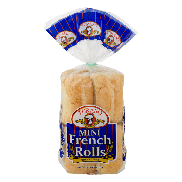 Buns & Rolls Turano Mini French Rolls Hinged hero