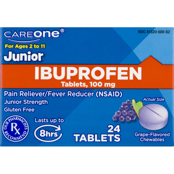 Muscles, Joints & Pain Relief CareOne Junior Ibuprofen Grape Flavor hero