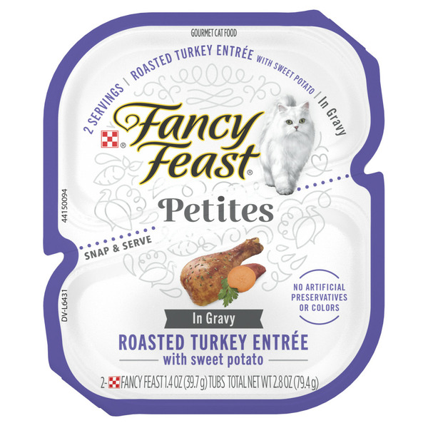 Cat Food Purina Fancy Feast Gourmet Gravy Wet Cat Food, Petites Turkey & Sweet Potato Entree hero