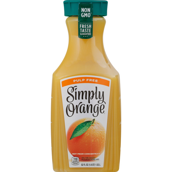 Juice & Nectars Simply Orange 100% Original Pulp Free Orange Juice hero