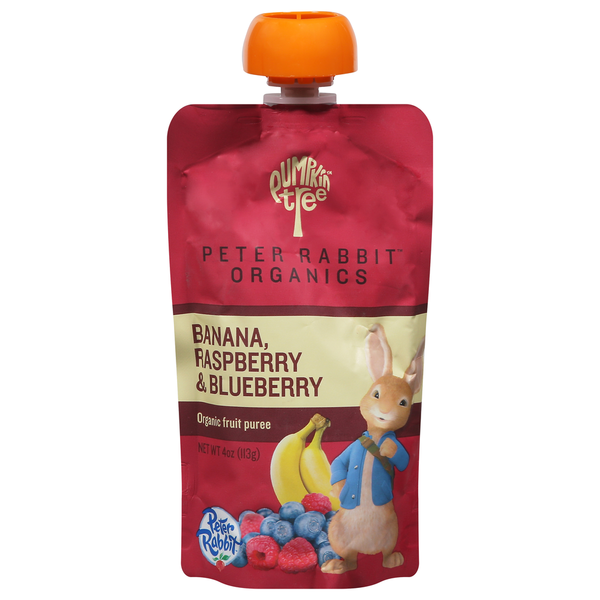 Baby Food & Formula Pumpkin Tree Fruit Puree, Organic, Banana, Raspberry & Blueberry hero