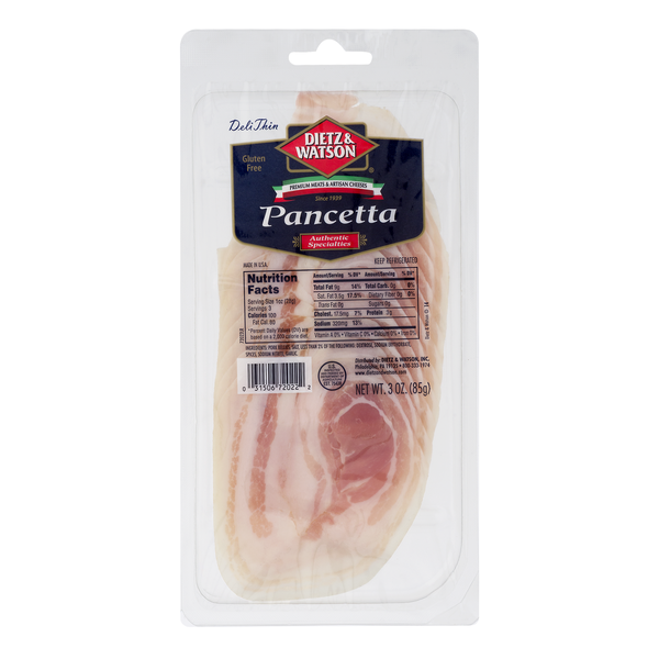 Packaged Meat Dietz & Watson Pancetta, Pre-Sliced hero