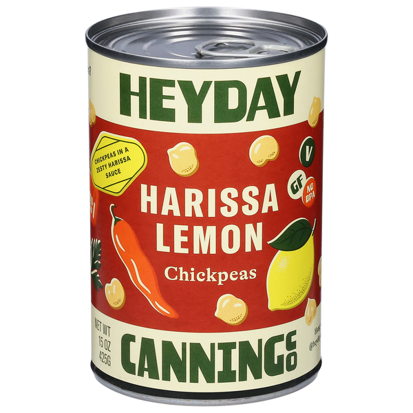 Canned & Jarred Vegetables Heyday Canning Co Chickpeas, Harissa Lemon, Med Mild hero